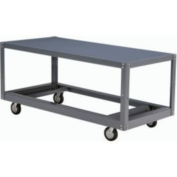 Global Equipment Portable Steel Table, 1 Shelf, 24"Wx48"Lx30"H, 1200 Lbs. Cap. 752231